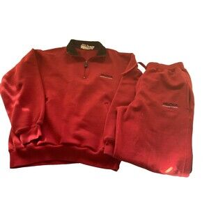 Vintage Nautica Competition Red Tracksuit Set Men’s M Made in Hong Kong 90s
